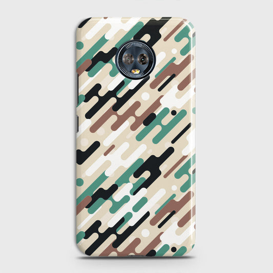 Motorola Moto G6 Cover - Camo Series 3 - Black & Brown Design - Matte Finish - Snap On Hard Case with LifeTime Colors Guarantee