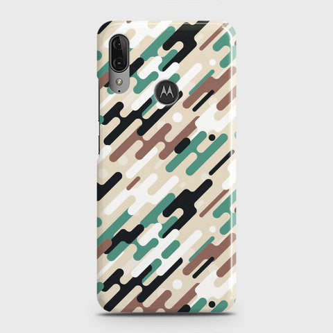 Motorola Moto E6 Plus Cover - Camo Series 3 - Black & Brown Design - Matte Finish - Snap On Hard Case with LifeTime Colors Guarantee