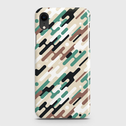iPhone XR Cover - Camo Series 3 - Black & Brown Design - Matte Finish - Snap On Hard Case with LifeTime Colors Guarantee