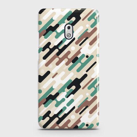 Nokia 2.1 Cover - Camo Series 3 - Black & Brown Design - Matte Finish - Snap On Hard Case with LifeTime Colors Guarantee