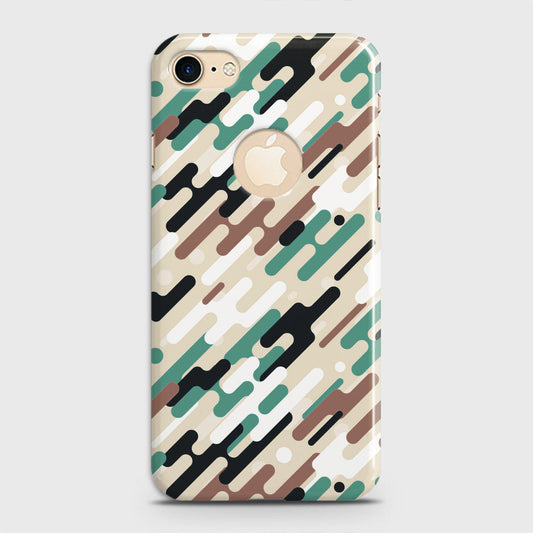 iPhone 8 Cover - Camo Series 3 - Black & Brown Design - Matte Finish - Snap On Hard Case with LifeTime Colors Guarantee