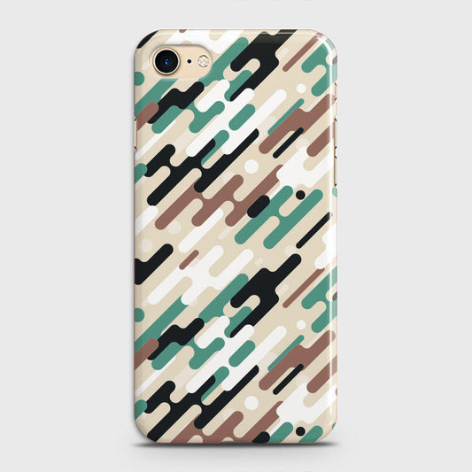 iPhone 8 Cover - Camo Series 3 - Black & Brown Design - Matte Finish - Snap On Hard Case with LifeTime Colors Guarantee