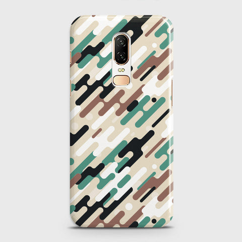 OnePlus 6  Cover - Camo Series 3 - Black & Brown Design - Matte Finish - Snap On Hard Case with LifeTime Colors Guarantee