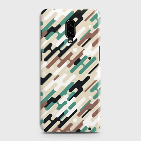 OnePlus 6T  Cover - Camo Series 3 - Black & Brown Design - Matte Finish - Snap On Hard Case with LifeTime Colors Guarantee
