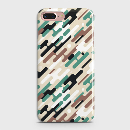 iPhone 8 Plus Cover - Camo Series 3 - Black & Brown Design - Matte Finish - Snap On Hard Case with LifeTime Colors Guarantee