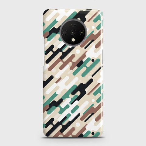 OnePlus 7T Cover - Camo Series 3 - Black & Brown Design - Matte Finish - Snap On Hard Case with LifeTime Colors Guarantee