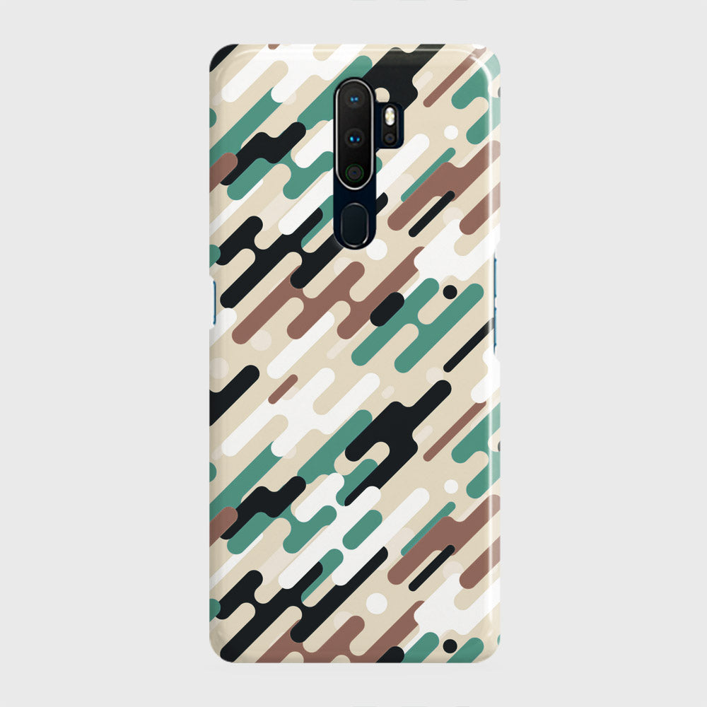 Oppo A5 2020 Cover - Camo Series 3 - Black & Brown Design - Matte Finish - Snap On Hard Case with LifeTime Colors Guarantee