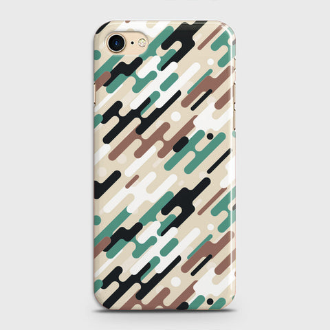 iPhone 7 Cover - Camo Series 3 - Black & Brown Design - Matte Finish - Snap On Hard Case with LifeTime Colors Guarantee