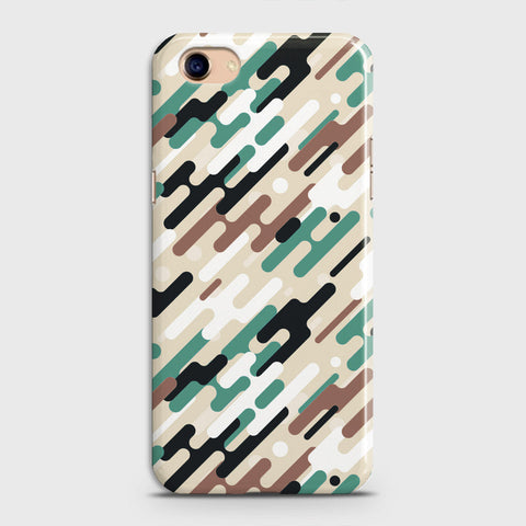 Oppo A83 / A1 Cover - Camo Series 3 - Black & Brown Design - Matte Finish - Snap On Hard Case with LifeTime Colors Guarantee