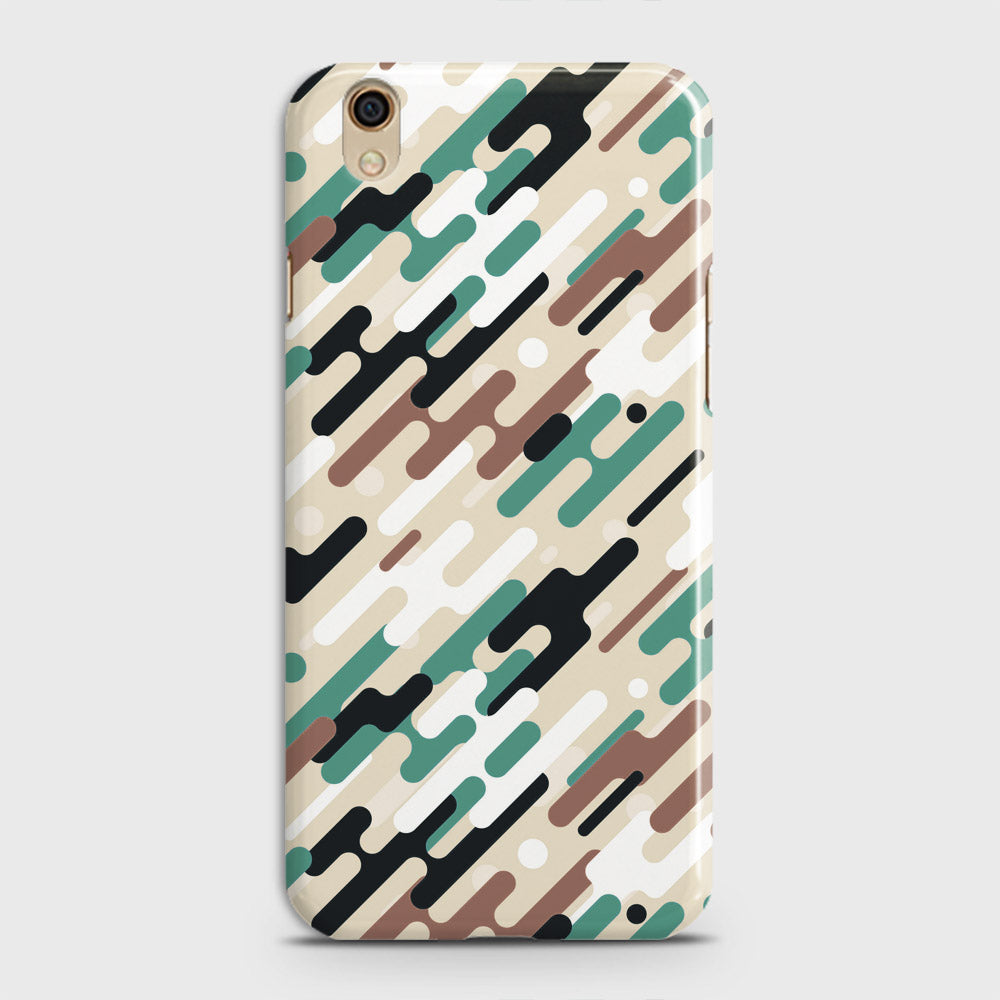 Oppo F1 Plus / R9 Cover - Camo Series 3 - Black & Brown Design - Matte Finish - Snap On Hard Case with LifeTime Colors Guarantee