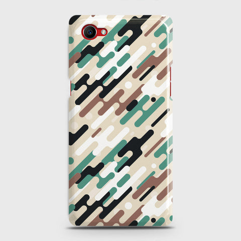 Oppo F7 Youth Cover - Camo Series 3 - Black & Brown Design - Matte Finish - Snap On Hard Case with LifeTime Colors Guarantee