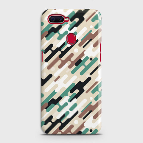 Oppo F9 Pro Cover - Camo Series 3 - Black & Brown Design - Matte Finish - Snap On Hard Case with LifeTime Colors Guarantee