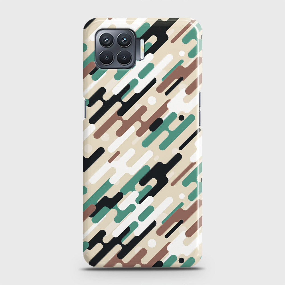 Oppo F17 Cover - Camo Series 3 - Black & Brown Design - Matte Finish - Snap On Hard Case with LifeTime Colors Guarantee