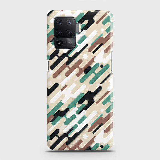Oppo F19 Pro Cover - Camo Series 3 - Black & Brown Design - Matte Finish - Snap On Hard Case with LifeTime Colors Guarantee