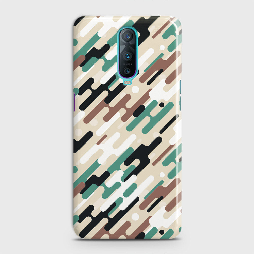 Oppo R17 Pro Cover - Camo Series 3 - Black & Brown Design - Matte Finish - Snap On Hard Case with LifeTime Colors Guarantee