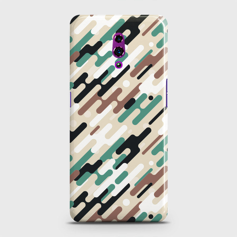 Oppo Reno Cover - Camo Series 3 - Black & Brown Design - Matte Finish - Snap On Hard Case with LifeTime Colors Guarantee