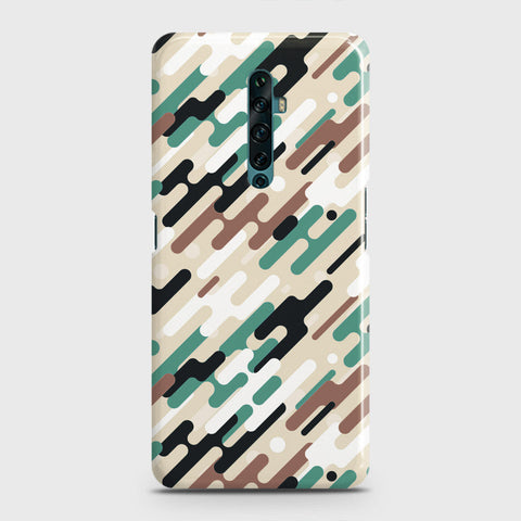 Oppo Reno 2F Cover - Camo Series 3 - Black & Brown Design - Matte Finish - Snap On Hard Case with LifeTime Colors Guarantee