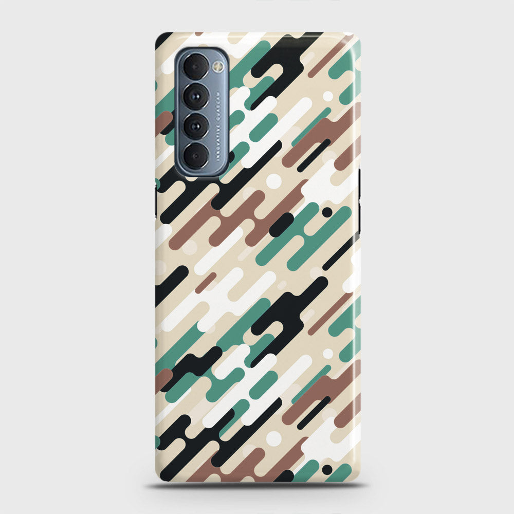 Oppo Reno 4 Pro 4G Cover - Camo Series 3 - Black & Brown Design - Matte Finish - Snap On Hard Case with LifeTime Colors Guarantee