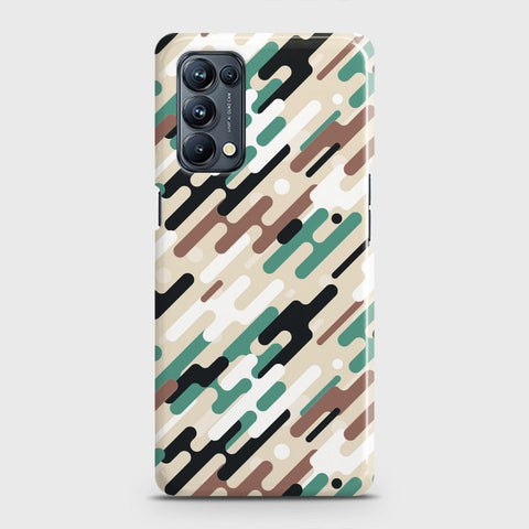Oppo Reno 5 4G Cover - Camo Series 3 - Black & Brown Design - Matte Finish - Snap On Hard Case with LifeTime Colors Guarantee