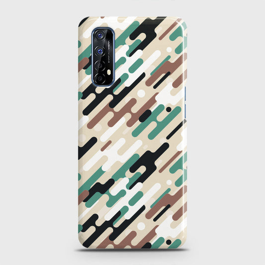 Realme 7 Cover - Camo Series 3 - Black & Brown Design - Matte Finish - Snap On Hard Case with LifeTime Colors Guarantee