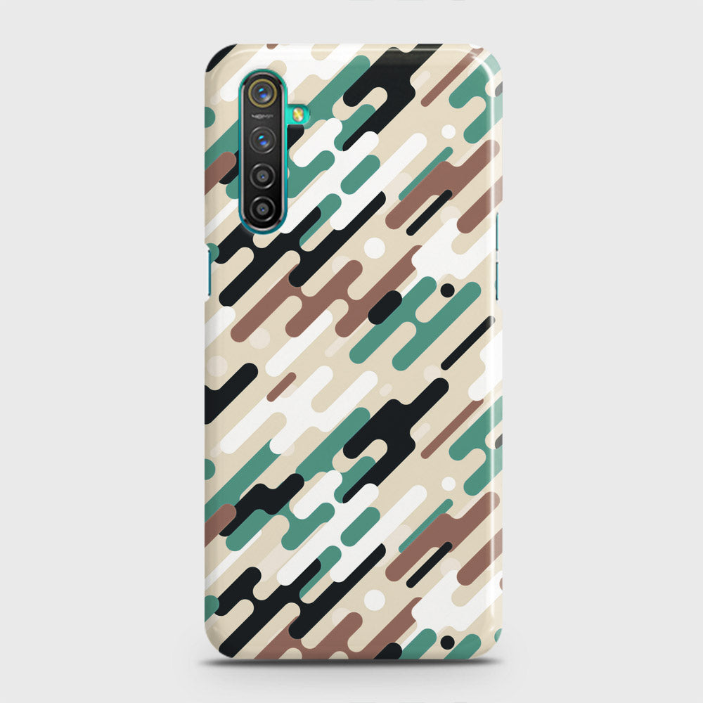 Realme 6 Cover - Camo Series 3 - Black & Brown Design - Matte Finish - Snap On Hard Case with LifeTime Colors Guarantee