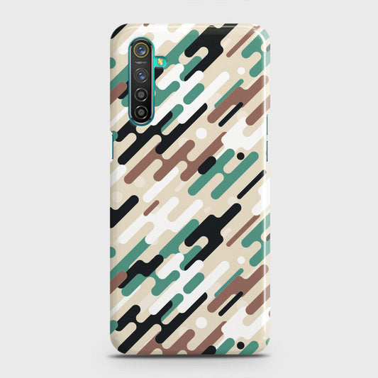 Realme 6i Cover - Camo Series 3 - Black & Brown Design - Matte Finish - Snap On Hard Case with LifeTime Colors Guarantee