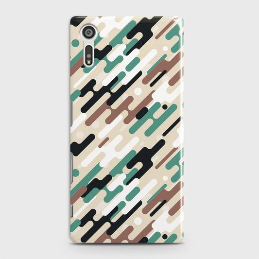 Sony Xperia XZ / XZs Cover - Camo Series 3 - Black & Brown Design - Matte Finish - Snap On Hard Case with LifeTime Colors Guarantee
