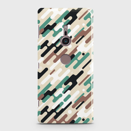 Sony Xperia XZ2 Cover - Camo Series 3 - Black & Brown Design - Matte Finish - Snap On Hard Case with LifeTime Colors Guarantee