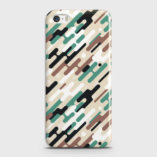 iPhone 5C Cover - Camo Series 3 - Black & Brown Design - Matte Finish - Snap On Hard Case with LifeTime Colors Guarantee