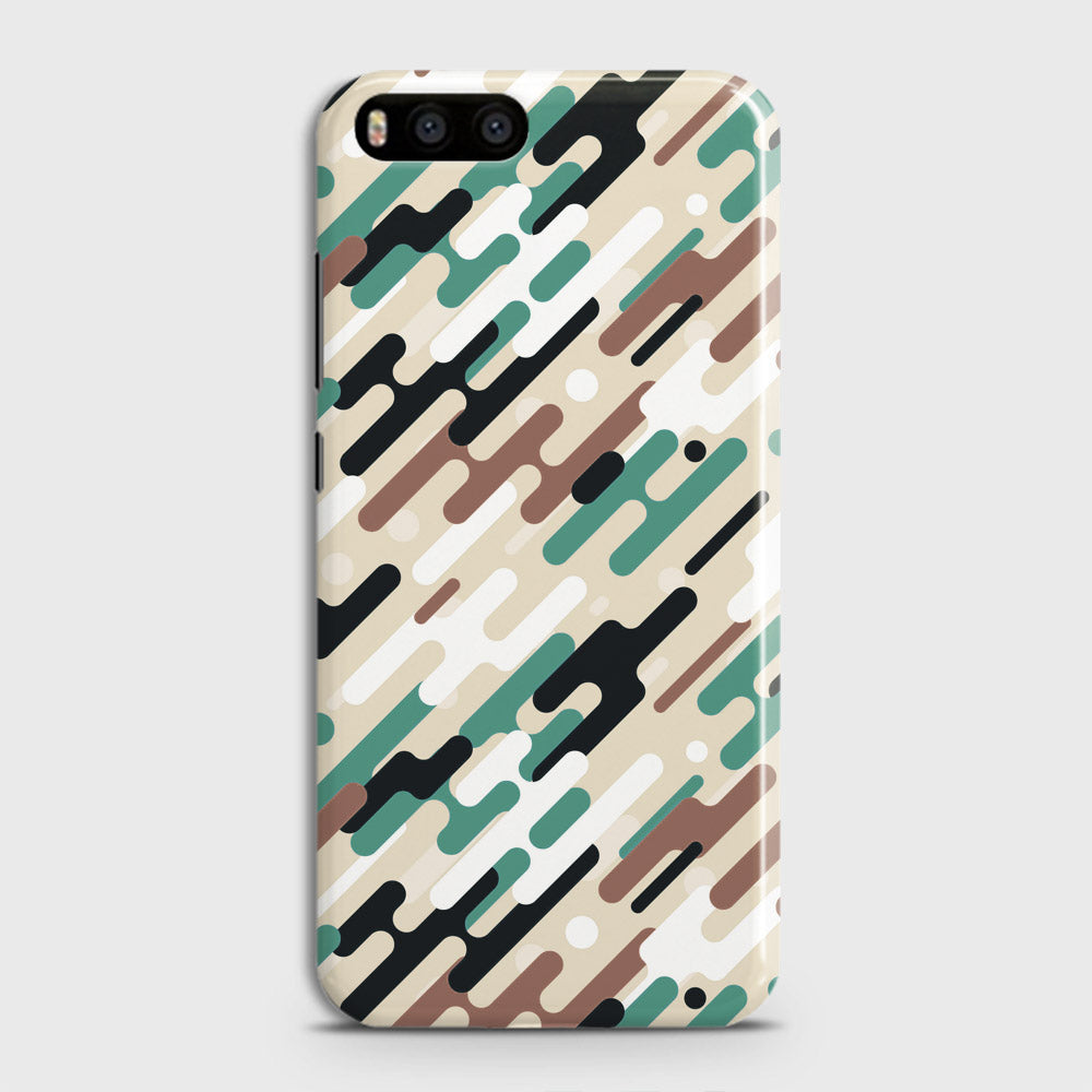 Xiaomi Mi 6  Cover - Camo Series 3 - Black & Brown Design - Matte Finish - Snap On Hard Case with LifeTime Colors Guarantee