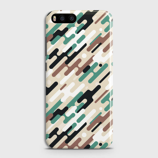 Xiaomi Mi 6  Cover - Camo Series 3 - Black & Brown Design - Matte Finish - Snap On Hard Case with LifeTime Colors Guarantee