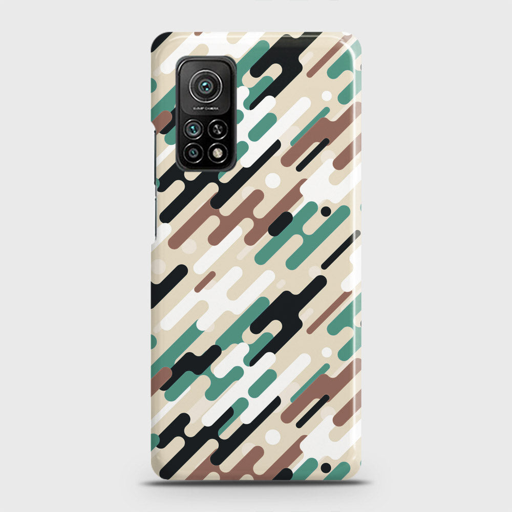 Xiaomi Mi 10T Pro Cover - Camo Series 3 - Black & Brown Design - Matte Finish - Snap On Hard Case with LifeTime Colors Guarantee