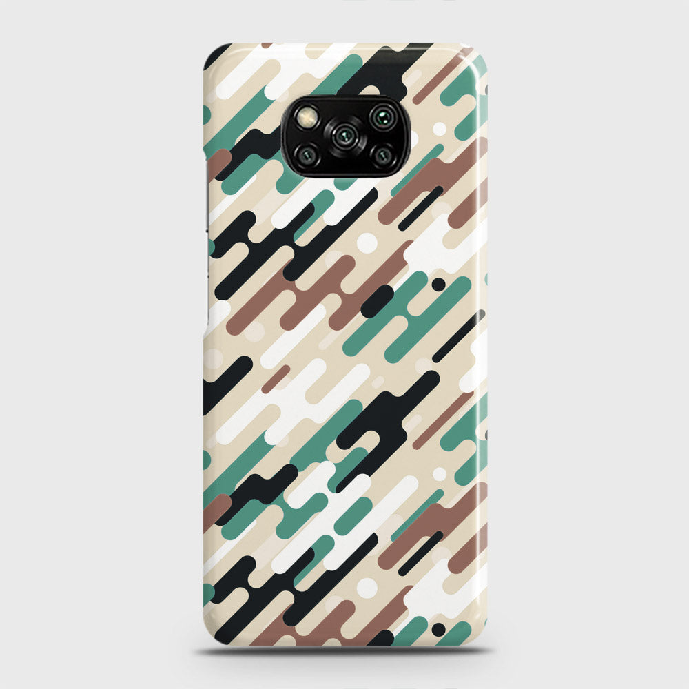 Xiaomi Poco X3 Cover - Camo Series 3 - Black & Brown Design - Matte Finish - Snap On Hard Case with LifeTime Colors Guarantee