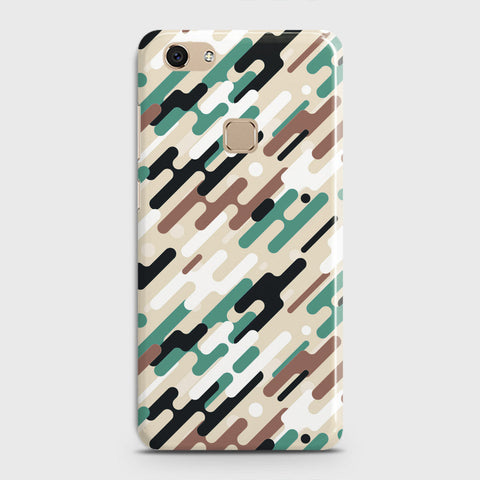 Vivo V7 Cover - Camo Series 3 - Black & Brown Design - Matte Finish - Snap On Hard Case with LifeTime Colors Guarantee