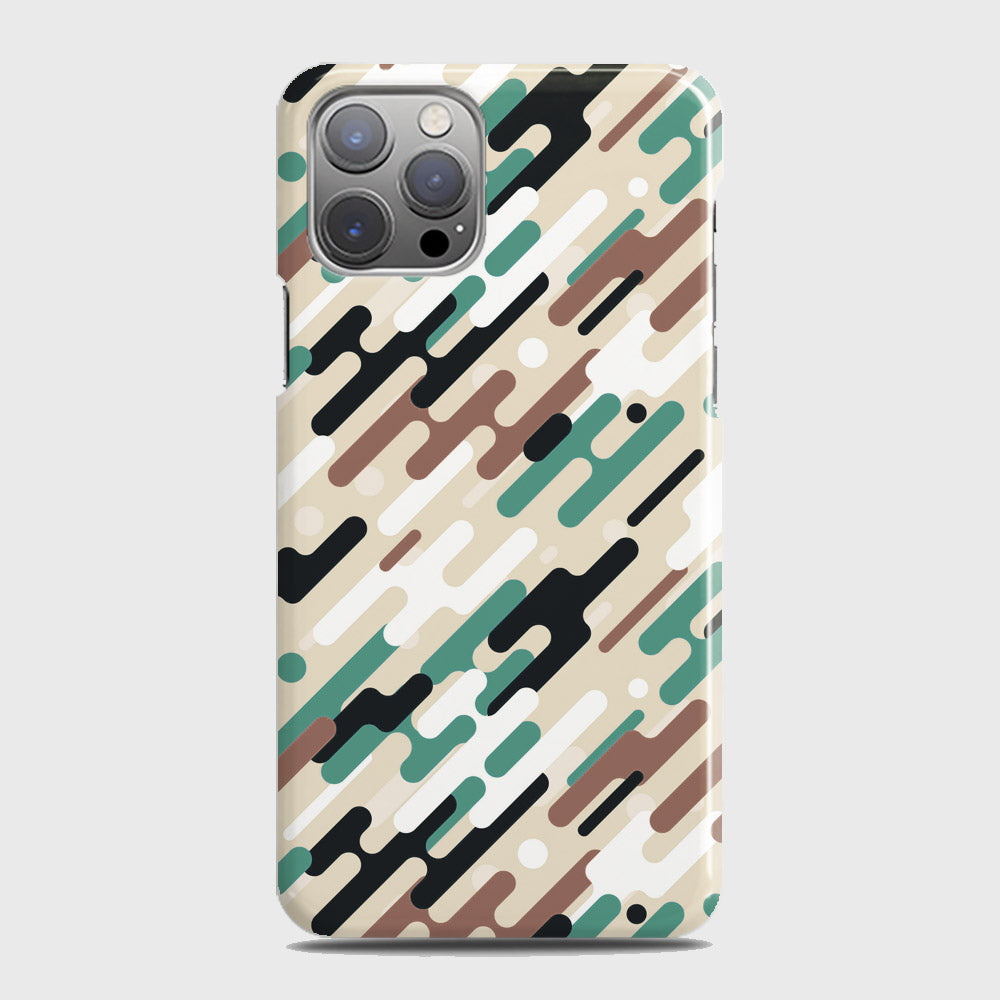 iPhone 12 Pro Max Cover - Camo Series 3 - Black & Brown Design - Matte Finish - Snap On Hard Case with LifeTime Colors Guarantee