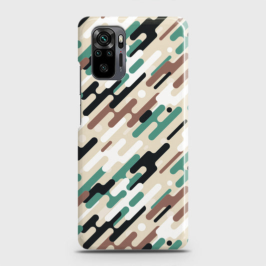 Xiaomi Redmi Note 10 Pro Cover - Camo Series 3 - Black & Brown Design - Matte Finish - Snap On Hard Case with LifeTime Colors Guarantee