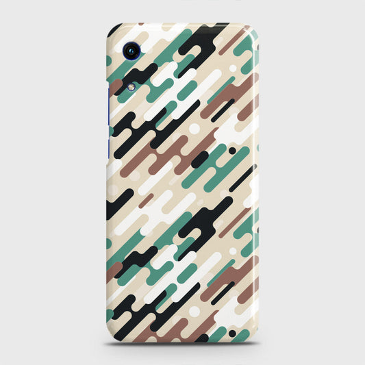 Honor 8A Without Sensor Cut Cover - Camo Series 3 - Black & Brown Design - Matte Finish - Snap On Hard Case with LifeTime Colors Guarantee