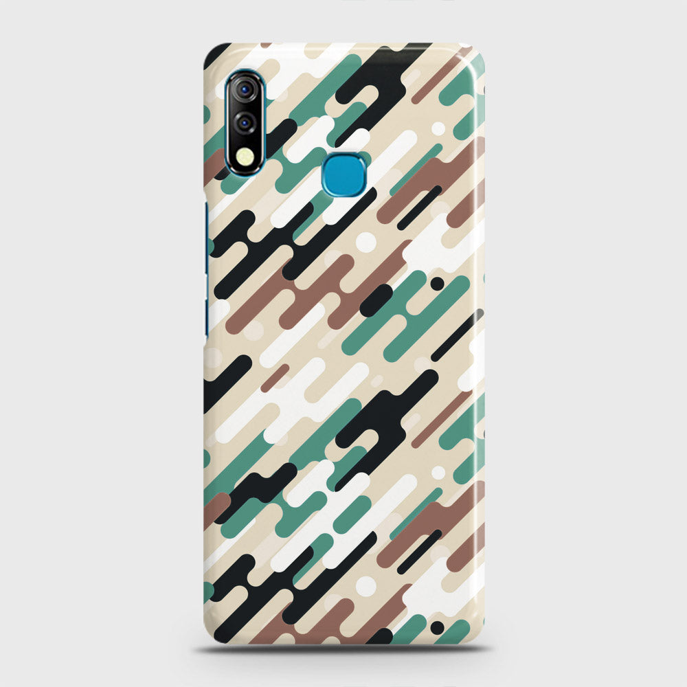 Infinix Hot 8 Lite Cover - Camo Series 3 - Black & Brown Design - Matte Finish - Snap On Hard Case with LifeTime Colors Guarantee