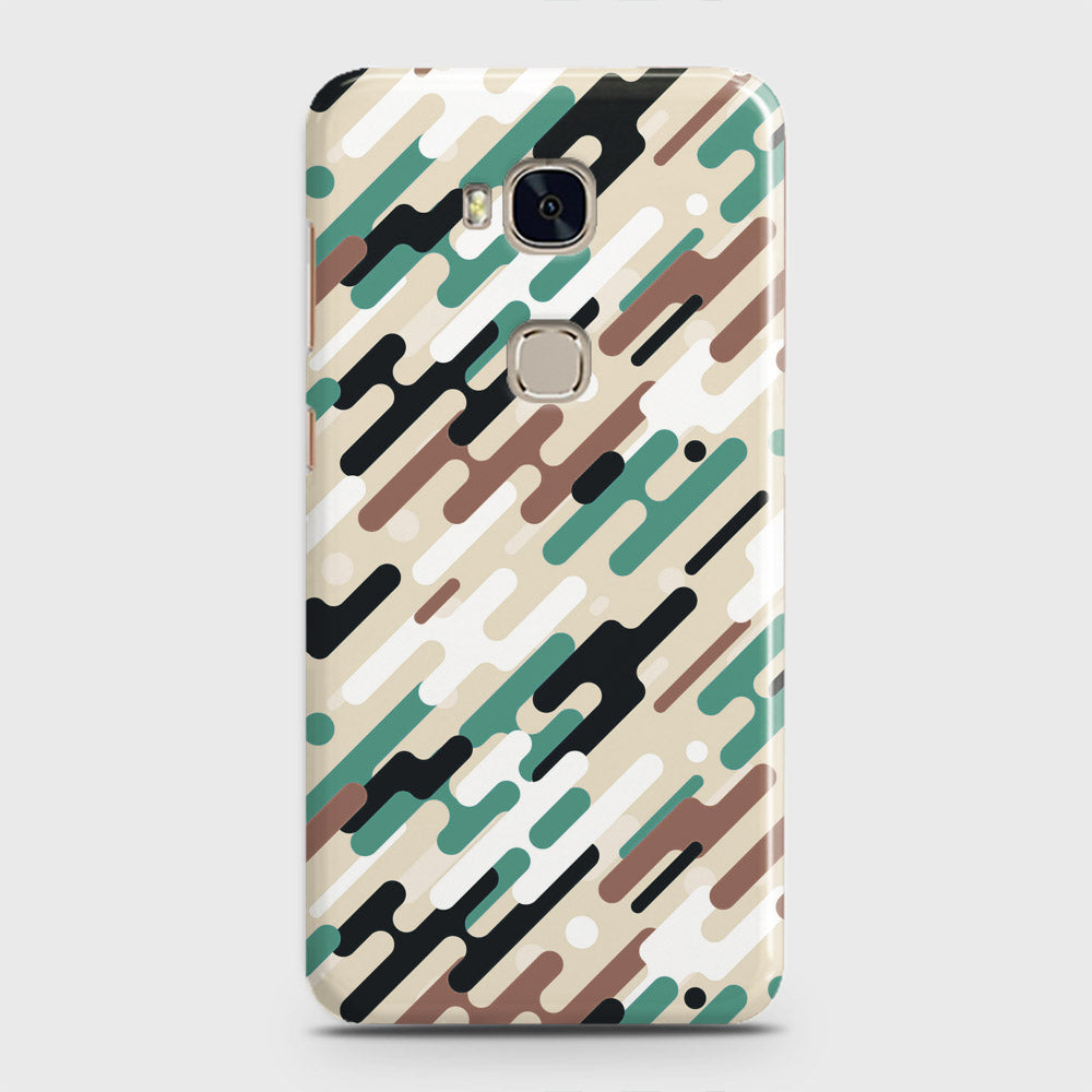 Huawei Honor 5X Cover - Camo Series 3 - Black & Brown Design - Matte Finish - Snap On Hard Case with LifeTime Colors Guarantee