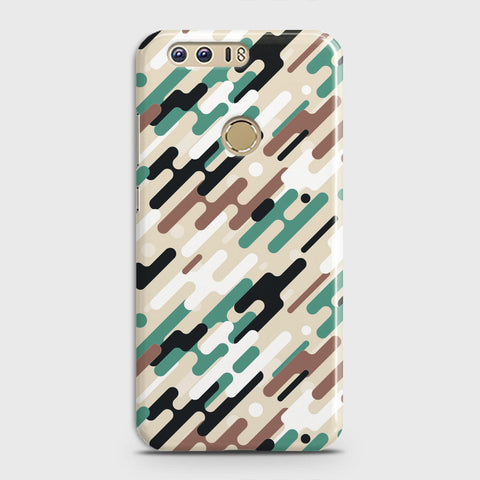 Huawei Honor 8 Cover - Camo Series 3 - Black & Brown Design - Matte Finish - Snap On Hard Case with LifeTime Colors Guarantee