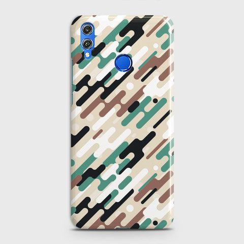 Huawei Honor 8X Cover - Camo Series 3 - Black & Brown Design - Matte Finish - Snap On Hard Case with LifeTime Colors Guarantee