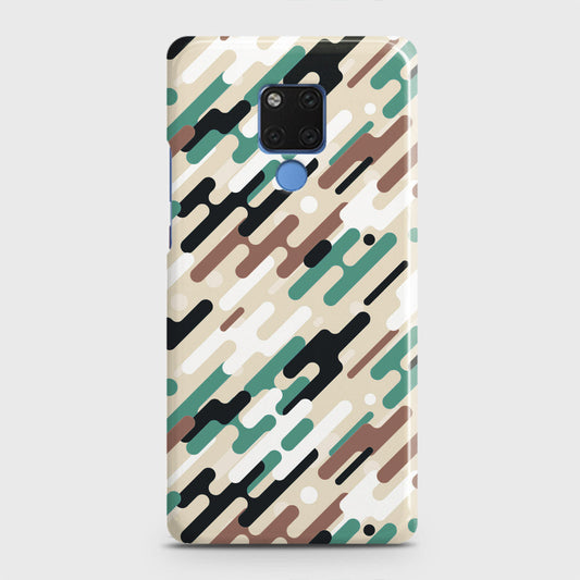 Huawei Mate 20 Cover - Camo Series 3 - Black & Brown Design - Matte Finish - Snap On Hard Case with LifeTime Colors Guarantee