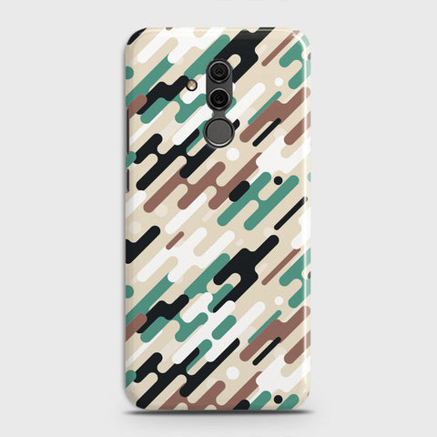 Huawei Mate 20 Lite Cover - Camo Series 3 - Black & Brown Design - Matte Finish - Snap On Hard Case with LifeTime Colors Guarantee