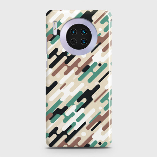 Huawei Mate 30 Cover - Camo Series 3 - Black & Brown Design - Matte Finish - Snap On Hard Case with LifeTime Colors Guarantee