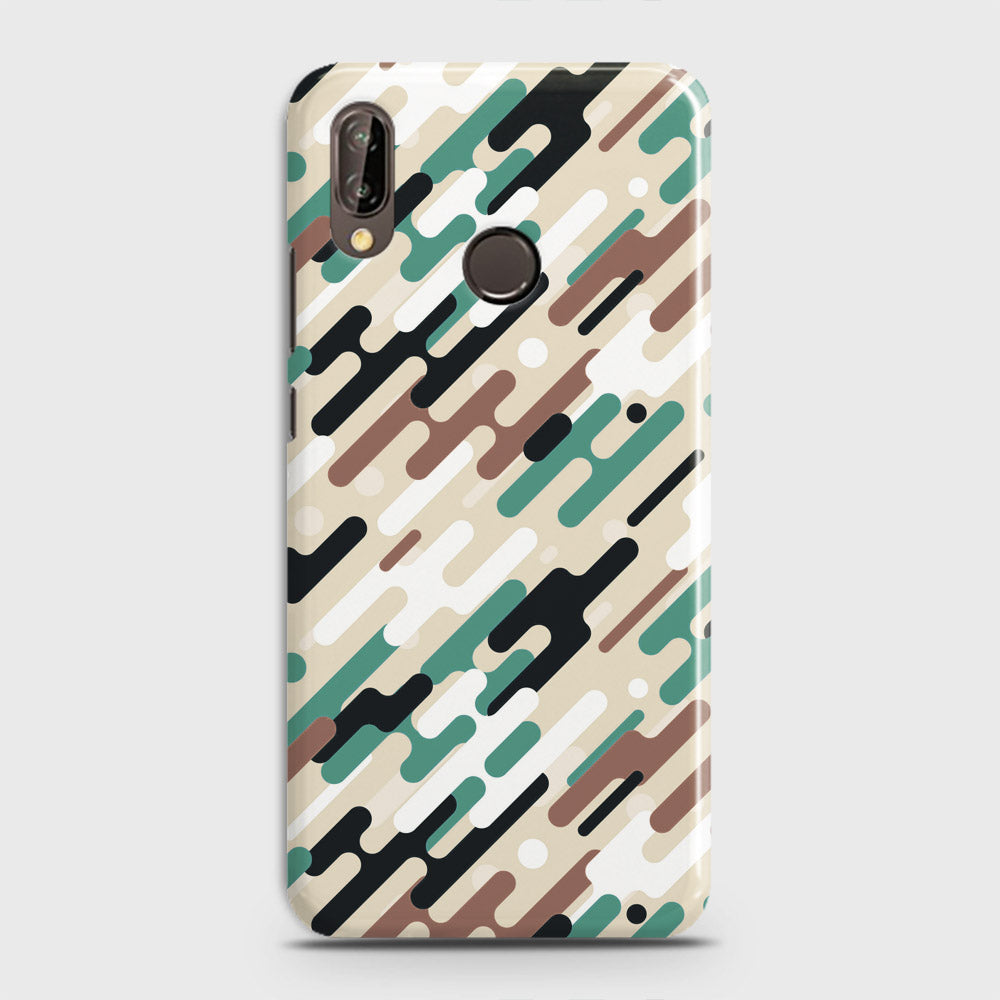 Huawei P20 Lite Cover - Camo Series 3 - Black & Brown Design - Matte Finish - Snap On Hard Case with LifeTime Colors Guarantee
