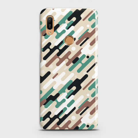 Huawei Y6 Prime 2019 Cover - Camo Series 3 - Black & Brown Design - Matte Finish - Snap On Hard Case with LifeTime Colors Guarantee