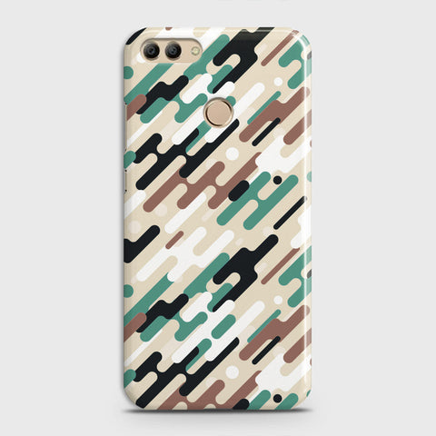 Huawei Y9 2018 Cover - Camo Series 3 - Black & Brown Design - Matte Finish - Snap On Hard Case with LifeTime Colors Guarantee