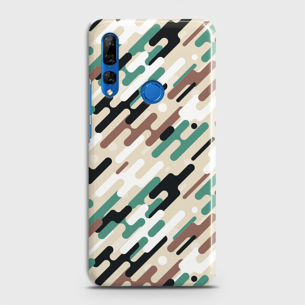 Huawei Y9 Prime 2019 Cover - Camo Series 3 - Black & Brown Design - Matte Finish - Snap On Hard Case with LifeTime Colors Guarantee