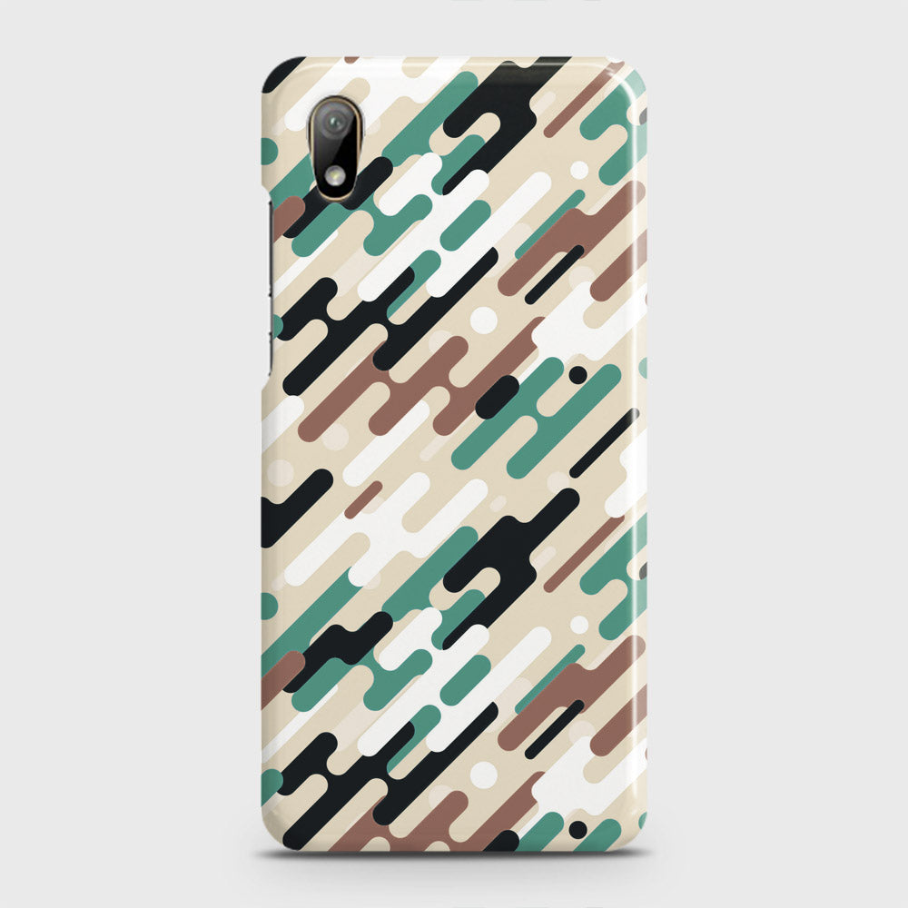 Huawei Y5 2019 Cover - Camo Series 3 - Black & Brown Design - Matte Finish - Snap On Hard Case with LifeTime Colors Guarantee