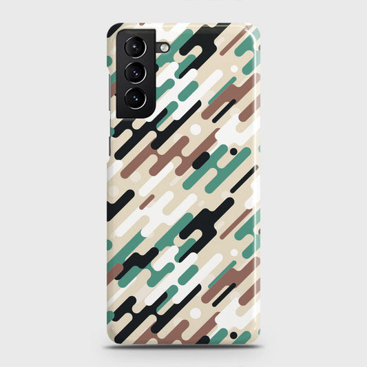 Samsung Galaxy S21 Plus 5G Cover - Camo Series 3 - Black & Brown Design - Matte Finish - Snap On Hard Case with LifeTime Colors Guarantee